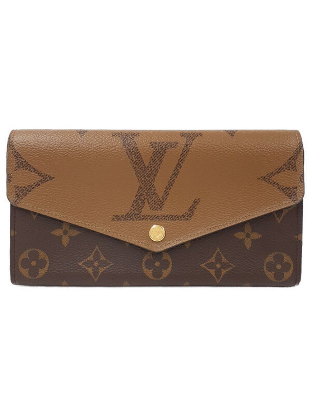 Louis Vuitton Monogram Giant Portefeuille Sarah Bi fold Long Wallet